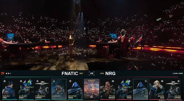 VCT: 六连胜完美征途,NRG 3-2击败FNC问鼎冠军